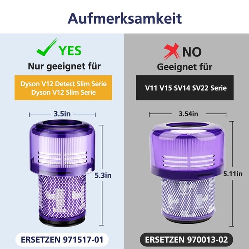 Waschbarer Hepa Filter für Dyson V12 Detect Slim Absolute Extra ,V12 Serie - Bild 3 von 10