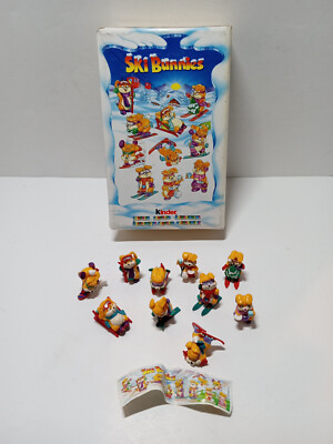 Ski Bunnies Complete set 10 Figures Kinder Surprise 1996 with box RARE