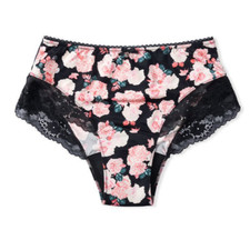 Victorias Secret Body Supersoft Maternity Postpartum Lace Shortie Panty bloom