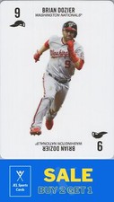 2019 Topps Kenny Mayne 52 Card Baseball Game #9 hat Brian Dozier