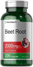 Beet Root Powder Capsules 2000mg | 220 Pills | Herbal Extract | by Horbaach