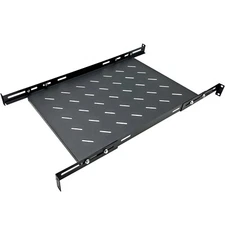 Electriduct 1U 19-Inch Adjustable Mounting 4 Post Rack Vented Shelves