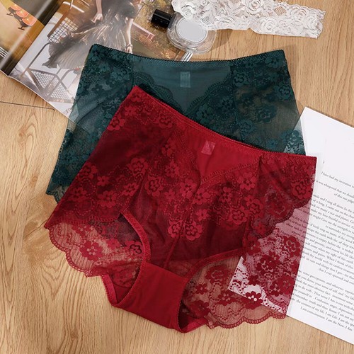 Ladies Sexy Briefs Underwear Knickers High Waist Panties Body Shaper Full Lace - Picture 3 of 33