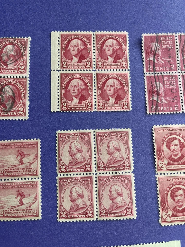 US 1923-1940 7 Blocks Of 4 And 1 Block Of 2 Stamps, VF/XF, See Photos - Image 3 of 4