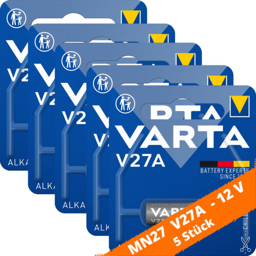 5 x Varta V27A MN27 A27 L828 GP27A 4227 Alkaline 19mAh Batterie 12V - Bild 1 von 3