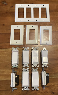 Decora     Switch Switches (8x), 15A-120V, White