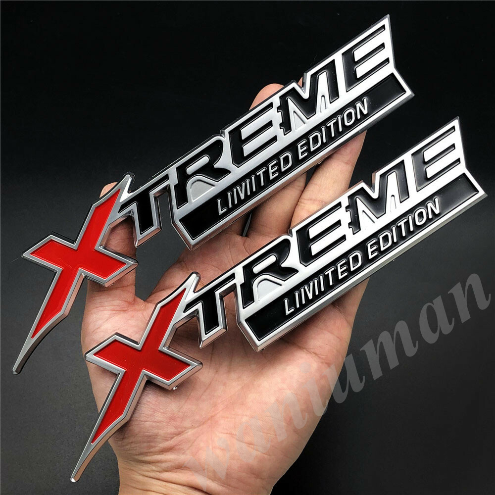 METAL EMBLEM CAR Bumper Trunk Fender Decal Logo Badge Chrome Red 1.6L 1