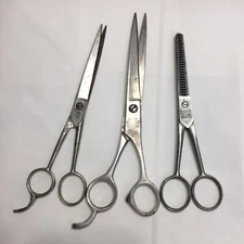 Vintage Thinning Shears Lot Of Scissors 3 Trimming Taper Clauss #339 Scissors
