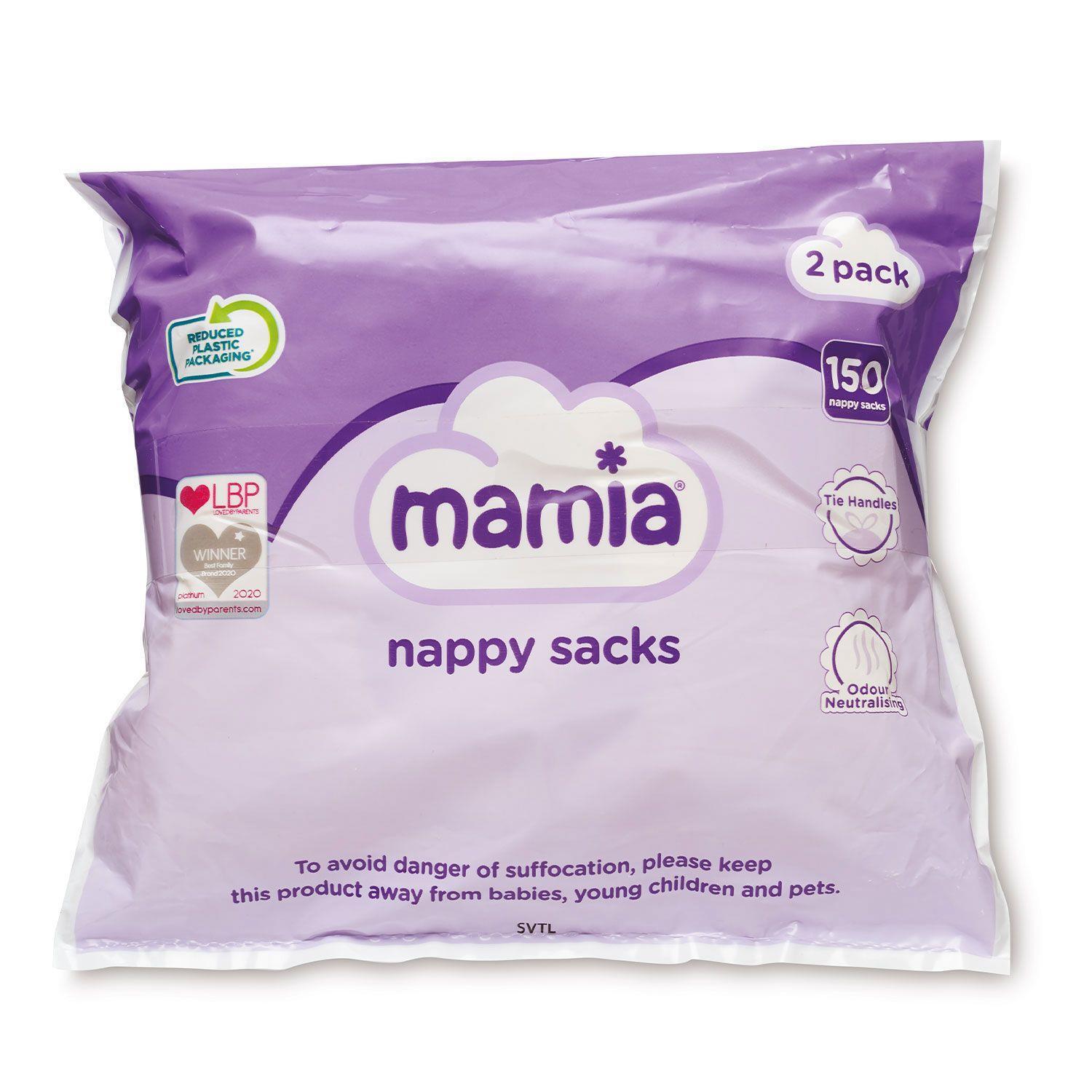Mamia Night Pants Age 47 (Pink) 15 Pack + 2x Nappy Sacks 150 Pack eBay