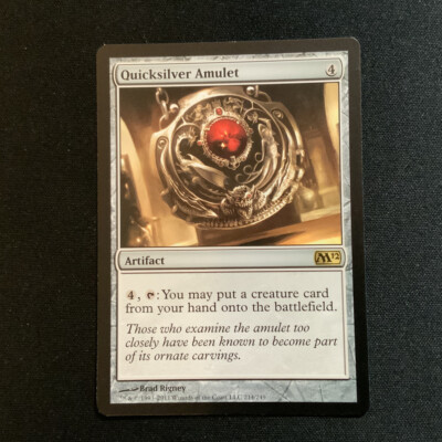 mtg cards like quicksilver amulet Magic The Gathering Toys you play the role of a planeswalker who fights other planeswalkers for glory MTG QUICKSILVER AMULET (x4) Urza's
