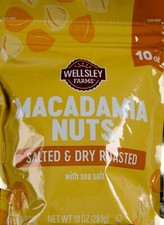 Wellsley Farms Macadamia Nuts Sea Salt Dry Roasted, 10 Ounce