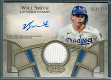 Will Smith 2021 Topps Tier One Autograph Relic #T1AR-WSM Auto #/100 Dodgers 