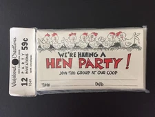 NOS Vintage "HEN PARTY" Invitations w/ Envelopes Pack of 12 Vagabond Creations