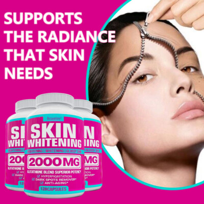 SKIN WHITENING BRIGHTENINGIWHITENINGIGLOSSY SKiN 2000MG GLUTATHIONE BLEND  caps