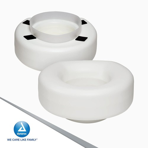 Dynarex 10362 White Molded Raised Plastic Toilet Seat for Post-Surgical Patients - Picture 6 of 7