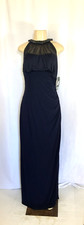  160 Lauren Ralph Lauren Evening Gown Sequined Full Length Black Size 14