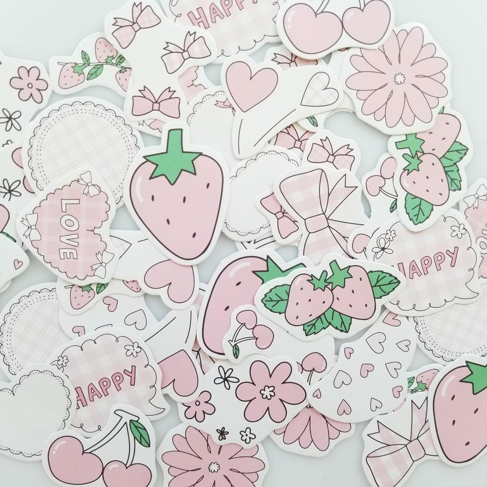 Strawberry Stickers Fruit Stickers Planner Stickers Diary Stickers Cute Stickers