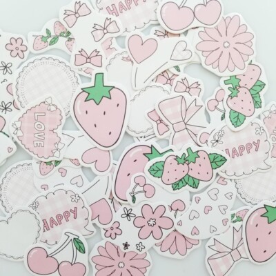 Strawberry Stickers Fruit Stickers Planner Stickers Diary Stickers Cute Stickers