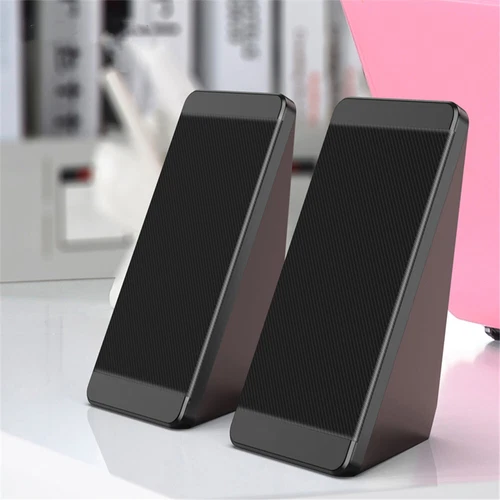 USB Wired Computer Speakers 2 Pieces PC Elevation Angle Horns for Laptop Desktop