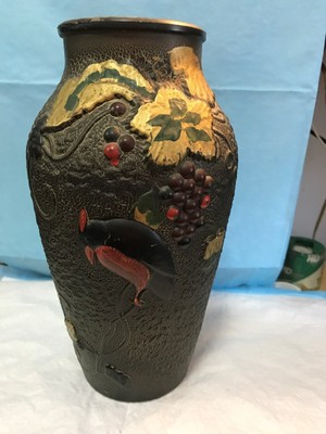 Polymer Clay Covered Glass Vase