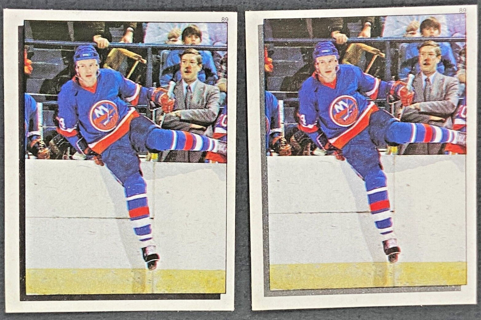 Bob Bourne x2 Lot 1984-85 O-Pee-Chee Stickers #89 New York Islanders