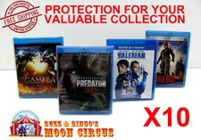 10x BLU-RAY WITHOUT SLIPCOVER SIZE BR1 - CLEAR PLASTIC BOX PROTECTOR SLEEVE