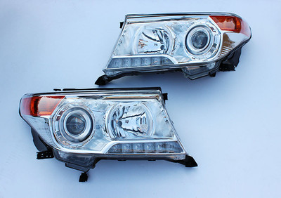ランドクルーザーヘッドライト LC200 FJ200 LED 中期12-15 Front LED Head Light Lamp Replace k Assy for Toyota Land Cruiser
