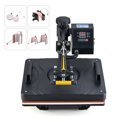 8-IN-1 30x38cm Heißpresse 1250W Hitzepresse Transferpresse T-Shirt Heat Press
