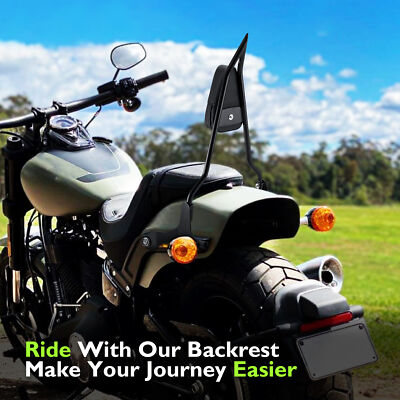 Sissy Bar Passenger Backrest Black For Harley Fat Bob FXFB