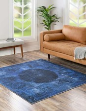 5' x 5' New Arrival Area Rug Blue 81930 Decorative Art Soft Carpet Collectible