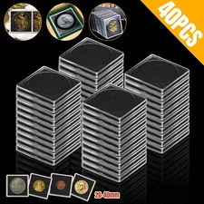 40X Coin Holder Snap Capsules 2X2 Storage Case 40mm for Collection Silver Dollar