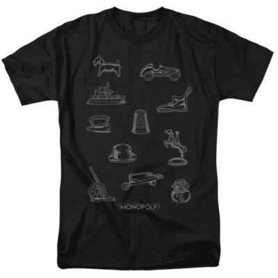 MONOPOLY TOKEN Licensed Adult Men's Graphic Tee Shirt SM-6XL