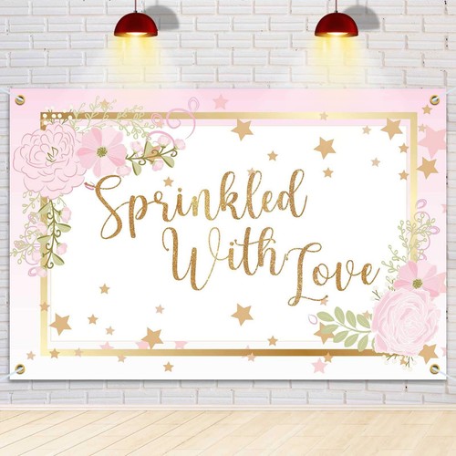 Sprinkled with Love Backdrop Banner - Baby Shower Party Decorations for Boy G... - Picture 1 of 7