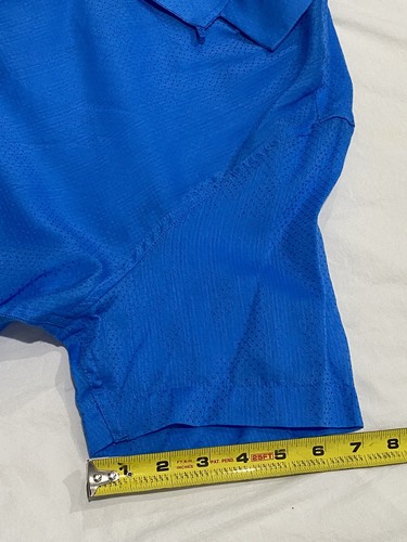 INC International Concepts Men Regular fit Sheer Dobby Camp Shirt Size M Blue - Picture 12 of 12