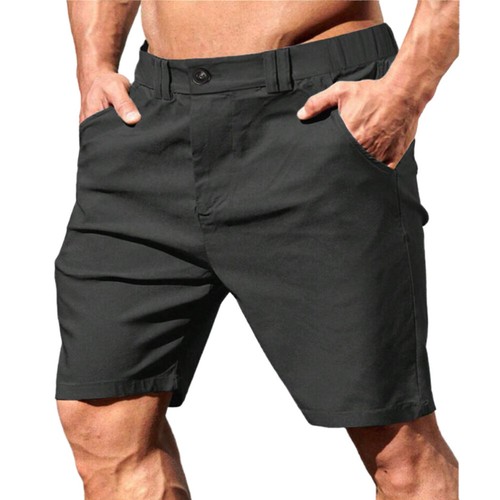 Hombres Cintura Elástica Bolsillo Pantalones Cortos Carga Parte Inferior Deportes Informales Verano - Imagen 21 de 28