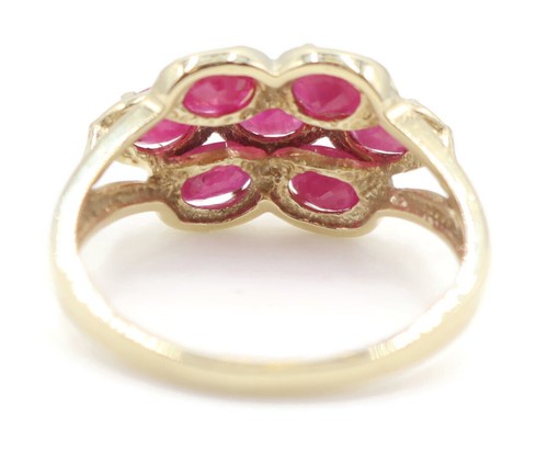 1.50 ctw Oval Cut Natural Ruby July Birthstone 10KT Yellow Gold Gemstone Ring - Picture 10 of 19