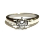 GIA 14k white gold .82ct I1 I round diamond solitaire engagement ring 5.5g — photo 1
