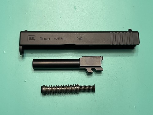 USED OEM FACTORY GLOCK 19 GEN 4 COMPLETE SLIDE BARREL GUIDE ROD SPRING ...