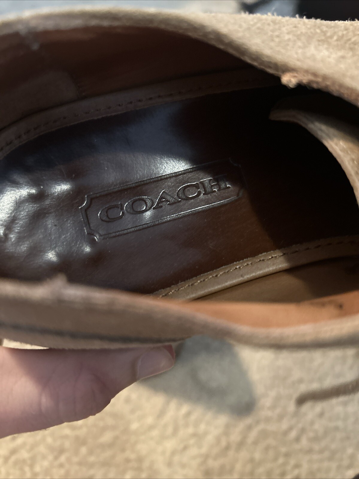 SAOLA Scarpe Coach Oxford Derby scamosciate taglia 9 5 pelle marrone chiaro