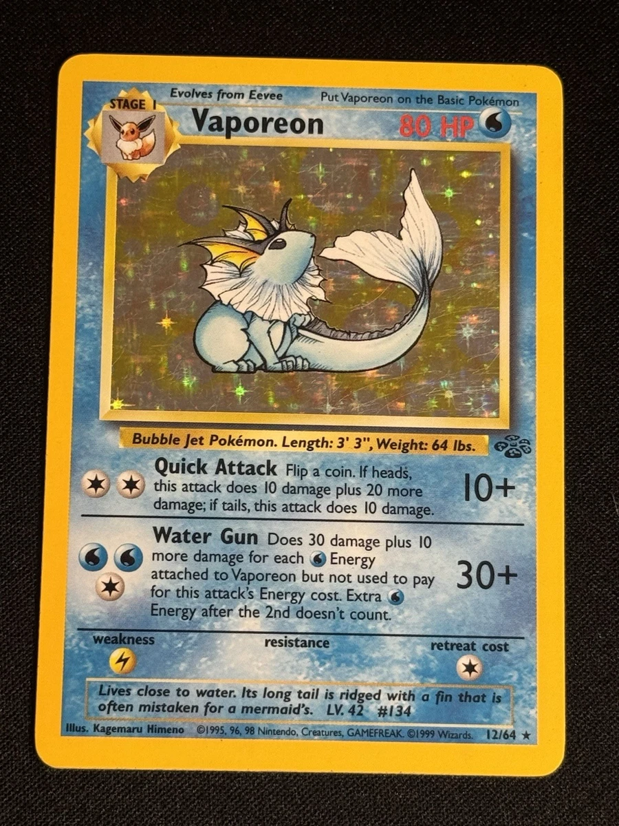 Water Holo Pokémon TCG Jungle Rare Individual Collectible Card