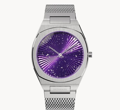 Detomaso VOLTRE PURPLE BURST Armbanduhr Damen Quarz Uhr Accessoires