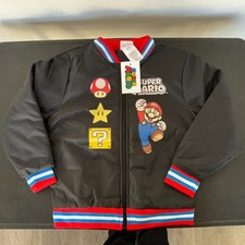 Nintendo Super Mario Bomber Jacket Size 7 New with Tags