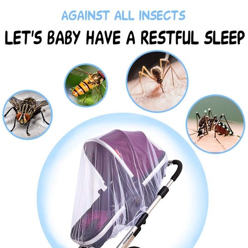 Baby Stroller Mosquito Net (2 Pack) - Durable Mesh Protection for Bassinets, ... - Picture 3 of 7