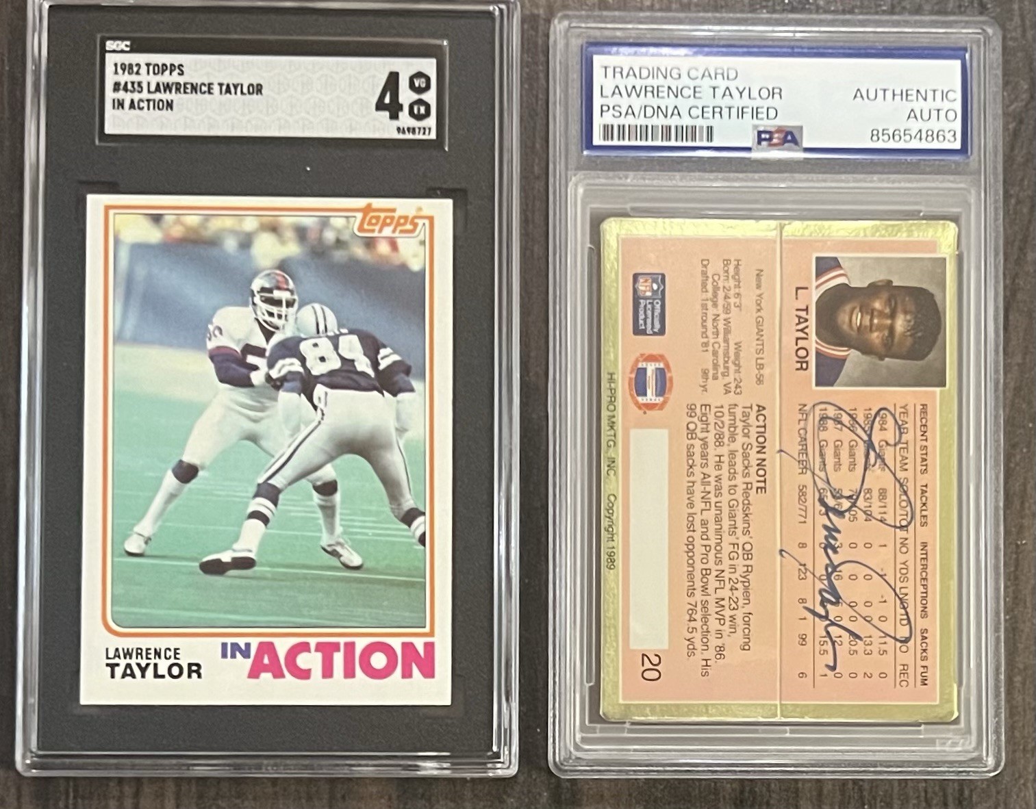 Lawrence Taylor Authentic Autograph & Rookie Cards (PSA/DNA)