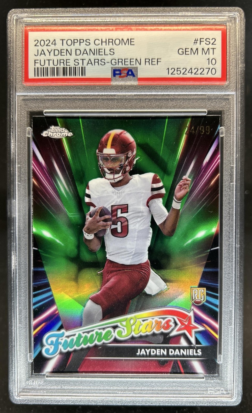 Jayden Daniels Topps Chrome Future Stars #FS2 Green Refractor