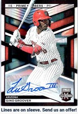 2023 Panini Elite Extra Edition #46 Gino Groover Signatures Prime Numbers B #/60