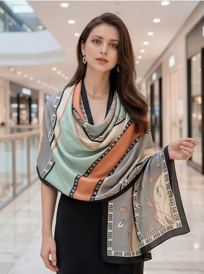 Silk scarf long 180x90 wrap silk scarf colorful beach towel stole women