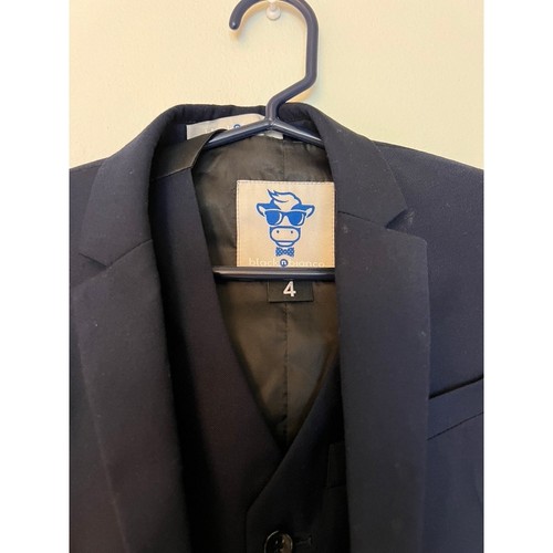 Boys 4T Suit Jacket Vest and Pants Navy Blue - Picture 3 of 7