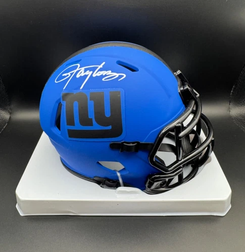 LAWRENCE TAYLOR signed auto NEW YORK GIANTS Mini Football Helmet w/ COA JSA