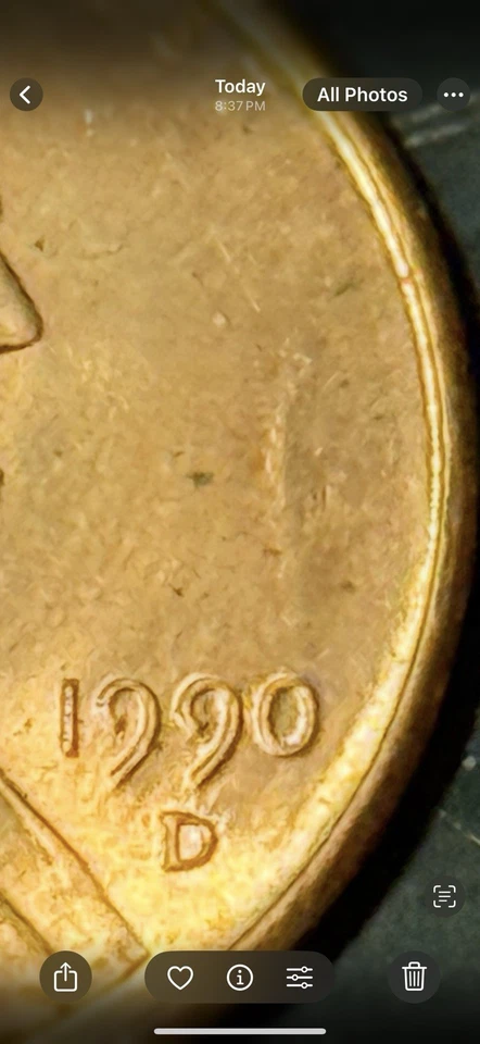 1990-D double die lincoln penny rare error gem   - Image 4 of 4